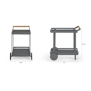 Boden Outdoor Bar Cart - Dark Gray