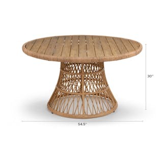 Calliope 54.5" Outdoor Dining Table - Wicker