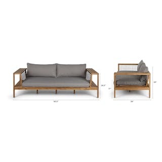 Callais 90.5" Outdoor Sofa - Taupe Gray