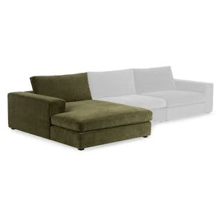 Beta 49" Left Chaise Module - Cypress Green