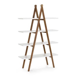 Caliper 47" Shelving Unit - White/Walnut