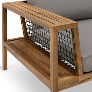 Callais 90.5" Outdoor Sofa Set - Taupe Gray