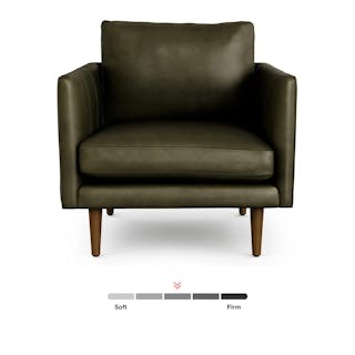 Burrard 32" Leather Lounge Chair - Bella Caramel