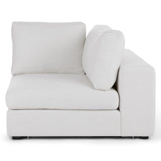 Beta 45" Corner Chair Module - Quartz White