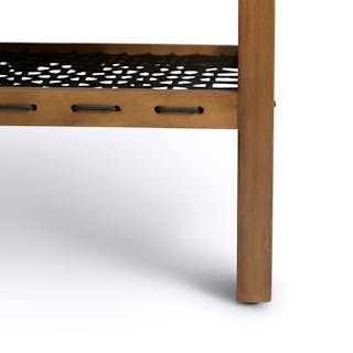 Callais 35.5" Outdoor Coffee Table - Latte Brown