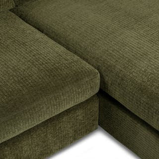 Beta 137.5" Right Modular Chaise Sectional - Cypress Green