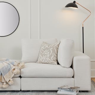 Beta 45" Corner Chair Module - Quartz White