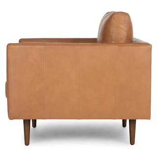 Burrard 32" Leather Lounge Chair - Bella Caramel