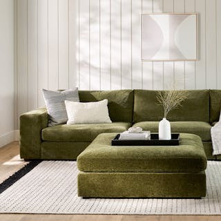 Beta 45" Ottoman - Cypress Green
