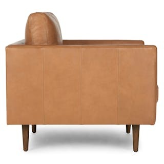 Burrard 32" Leather Lounge Chair - Bella Caramel