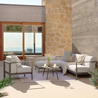 Burkel 105" Outdoor Left Sectional - Cloudy Gray