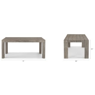 Atica 71" Outdoor Dining Table - Washed Acacia