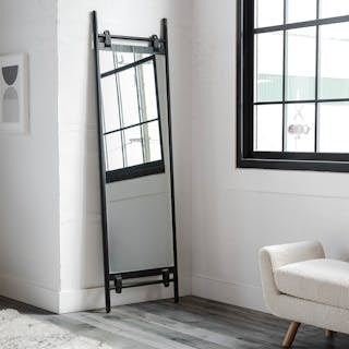 Beau Floor Mirror - Black