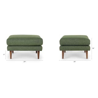 Burrard 29" Ottoman - Forest Green