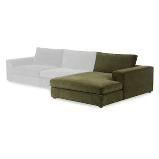 Beta 49" Right Chaise Module - Cypress Green