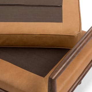 Ansa 54" Leather Bench - Charme Tan