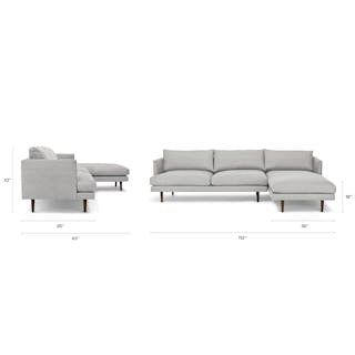 Burrard 112" Right Sectional - Seasalt Gray