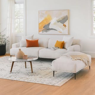 Abisko 45.5" Ottoman - Quartz White