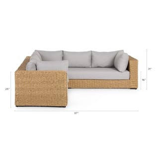 Capra 97" Outdoor Sectional - Beach Sand