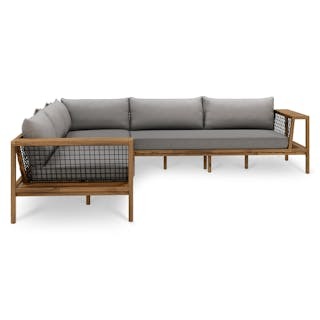 Callais 120" Outdoor Sectional - Taupe Gray