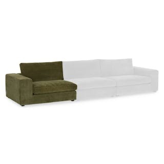 Beta 49" Left Arm Chair Module - Cypress Green