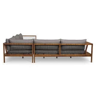 Callais 120" Outdoor Sectional - Taupe Gray