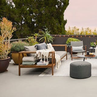 Callais 90.5" Outdoor Sofa - Taupe Gray