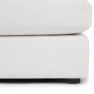 Beta 45" Corner Chair Module - Quartz White