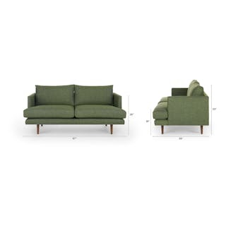 Burrard 67" Loveseat - Forest Green