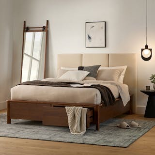 Beau Floor Mirror - Walnut