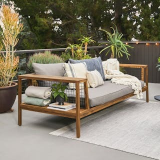 Callais 90.5" Outdoor Sofa - Taupe Gray