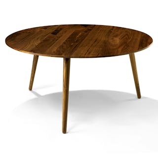 Amoeba 35.5" Round Coffee Table - Walnut