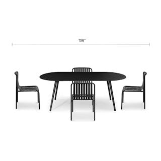 Ballo 78.5" Outdoor Dining Table - Black