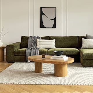 Beta 137.5" Right Modular Chaise Sectional - Cypress Green