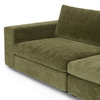 Beta 133.5" Right Modular Sectional - Cypress Green