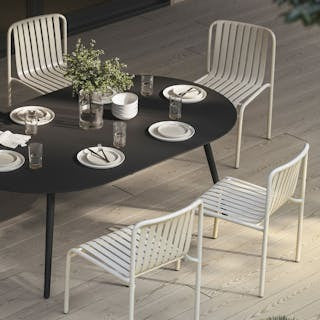 Ballo 78.5" Outdoor Dining Table - Black