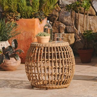 Calova Outdoor Side Table - Resin Wicker