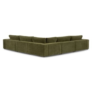 Beta 133.5" Modular Corner Sectional - Cypress Green