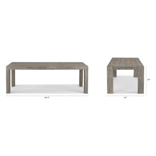 Atica 86.5" Outdoor Dining Table - Washed Acacia