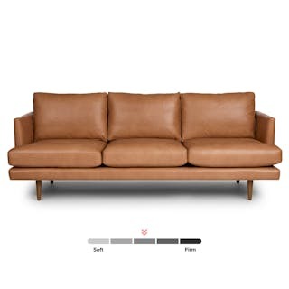 Burrard 83.5" Leather Sofa - Bella Caramel