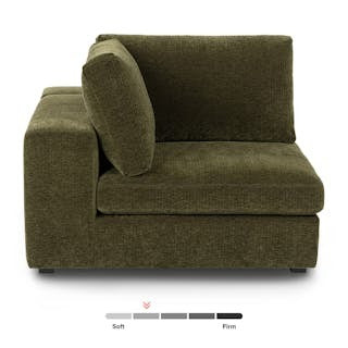 Beta 45" Corner Chair Module - Cypress Green