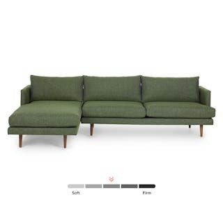 Burrard 112" Left Sectional - Forest Green