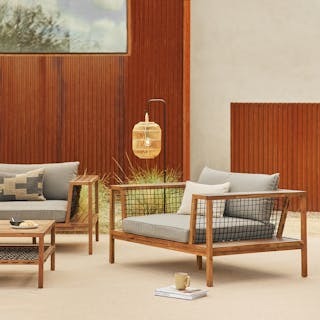 Callais 55" Outdoor Lounge Chair - Taupe Gray