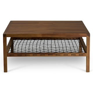Callais 35.5" Outdoor Coffee Table - Latte Brown