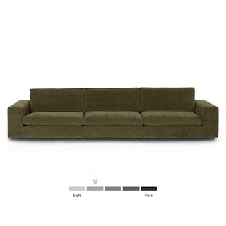 Beta 137" Modular Sofa - Cypress Green