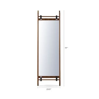 Beau Floor Mirror - Walnut