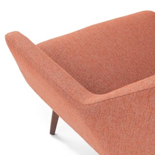 Angle 33" Lounge Chair - Rosehip Orange