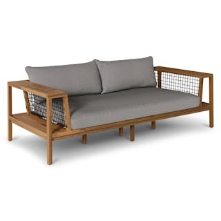 Callais 90.5" Outdoor Sofa Set - Taupe Gray