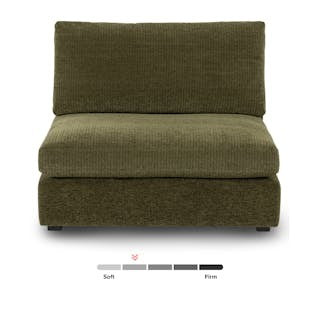 Beta 39.5" Armless Chair Module - Cypress Green