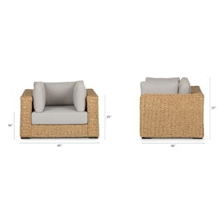 Capra 46" Outdoor Lounge Chair - Beach Sand